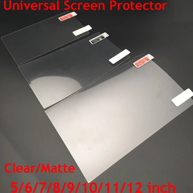 

5pcs Soft 5/6/7/8/9/10/11/12 Inch Universal Screen Protectors Clear/Matte General Use Protective Film for Phone Tablet Car GPS
