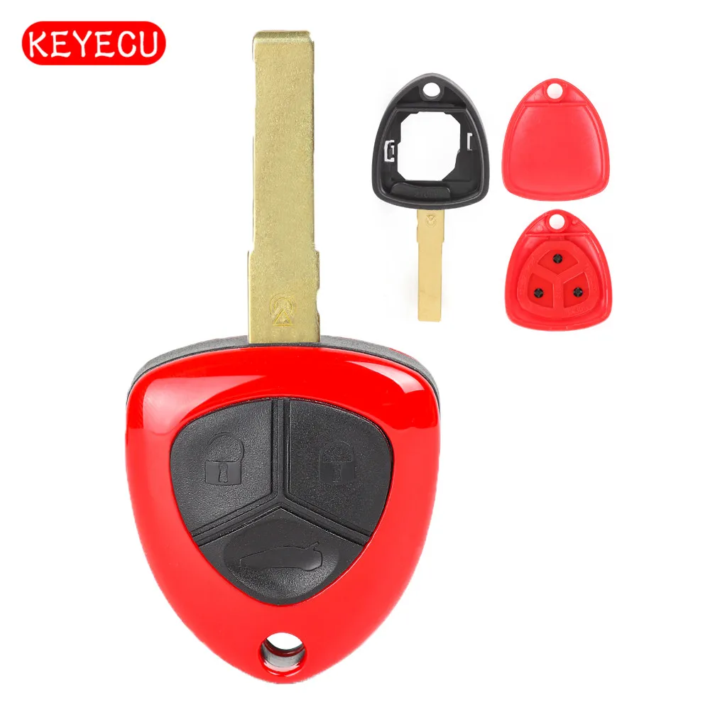 

Keyecu Replacement Remote Key Shell Case Fob 3 Button for Ferrari 458 Italia 2010-2014,FF,599 GTB,California
