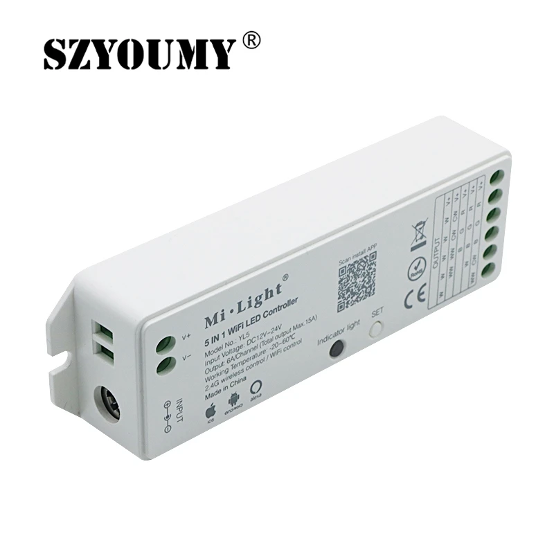 SZYOUMY Mi светильник YL5 RF 2 4G 5 в 1 WIFI WLAN светодиодный контроллер Amazon Voice RGB RGBW + CCT