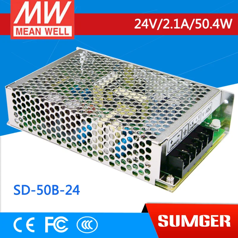 

Worthwhile Free shipping MEAN WELL SD-50B-24 2Pcs 24V 2.1A meanwell SD-50 24V 50.4W Single Output DC-DC Converter