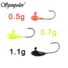 Spinpoler 10pcs Jig Head Fishing Hooks 0.5g 0.7g 1.1g Mini Lead Jig Head Ice Bass Carp Fishing Jig Soft Lure Fishing Accessories ► Photo 1/6