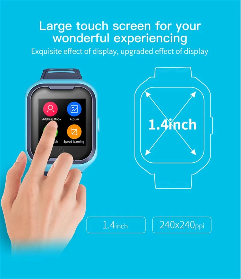  New Smart Watch Kids 4G Android Smartwatch Waterproof GPS WIFI Locating Video Call WhatsAPP Remote 