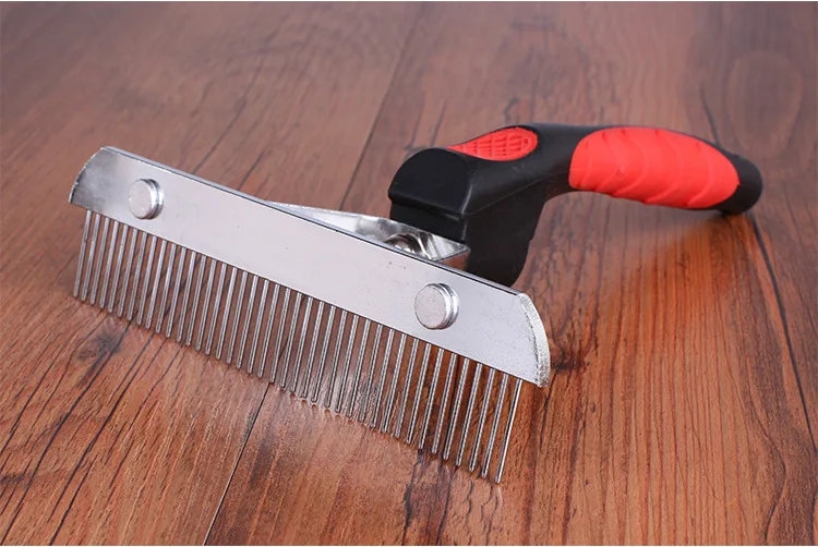 Pet Hair Comb Plastic Handle Nail Hair Comb Pet Row Comb Large Dog with