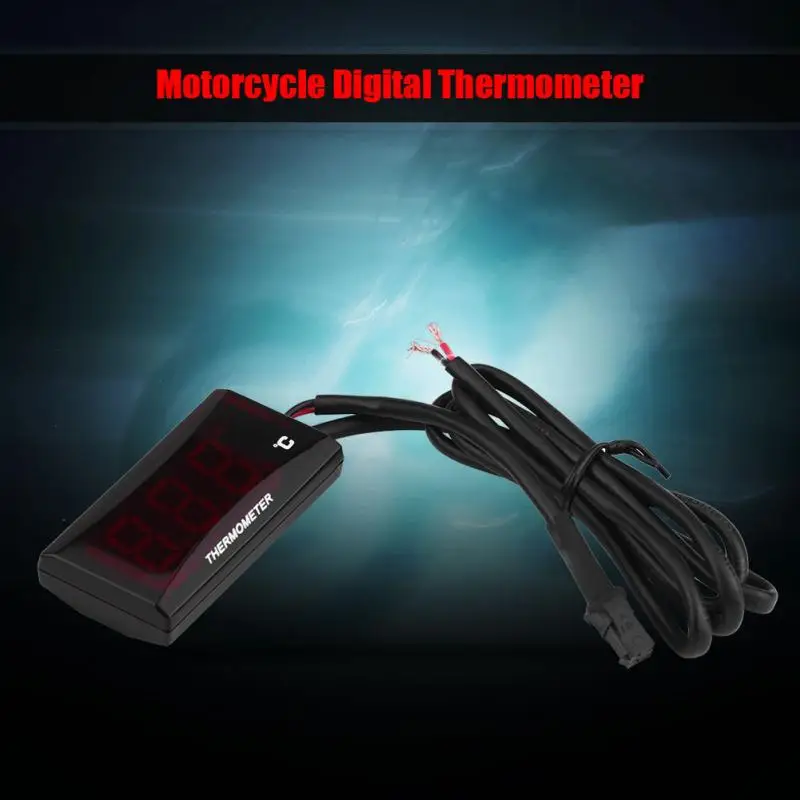 Универсальный цифровой термометр для мотоцикла, измеритель температуры воды для гоночного скутера Koso, красный светодиодный измеритель температуры воды