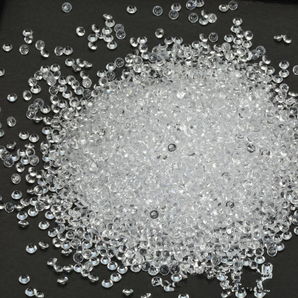 

1000Pcs 4.5mm 1/3ct Weeding Party Decoration Burgundy Diamond Confetti Table Scatters Decoration Acrylic Crystals
