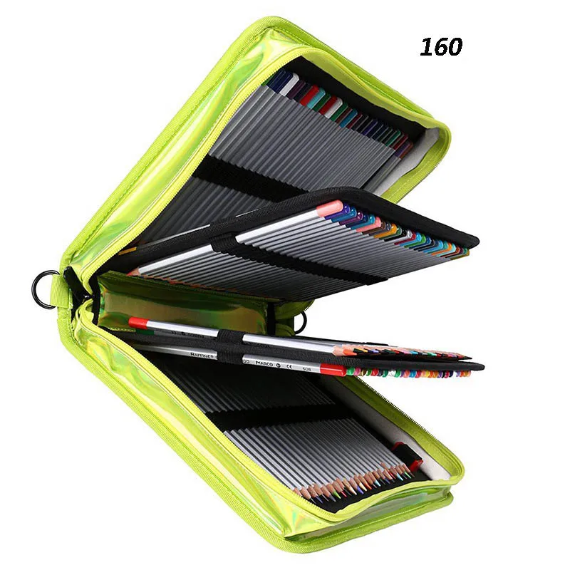 Couro do Plutônio Case de Lápis a Laser Criativo Buracos Grande Pencilcase Penal Luxo Caneta Bolsa Caixa Escritório Escola Papelaria 160 Mod. 114715 22 Cheap Estojo