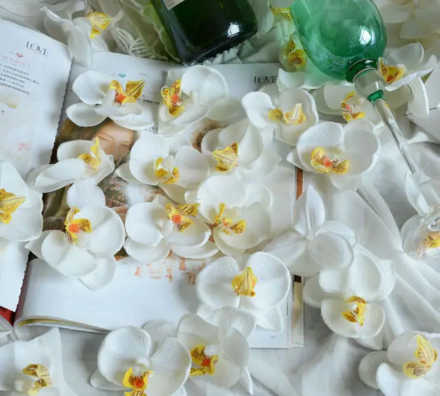 

Multicolors artificial orchid head 50pcs/lot DIY hat clothes shoe flower arrangements wedding arch wall flowers