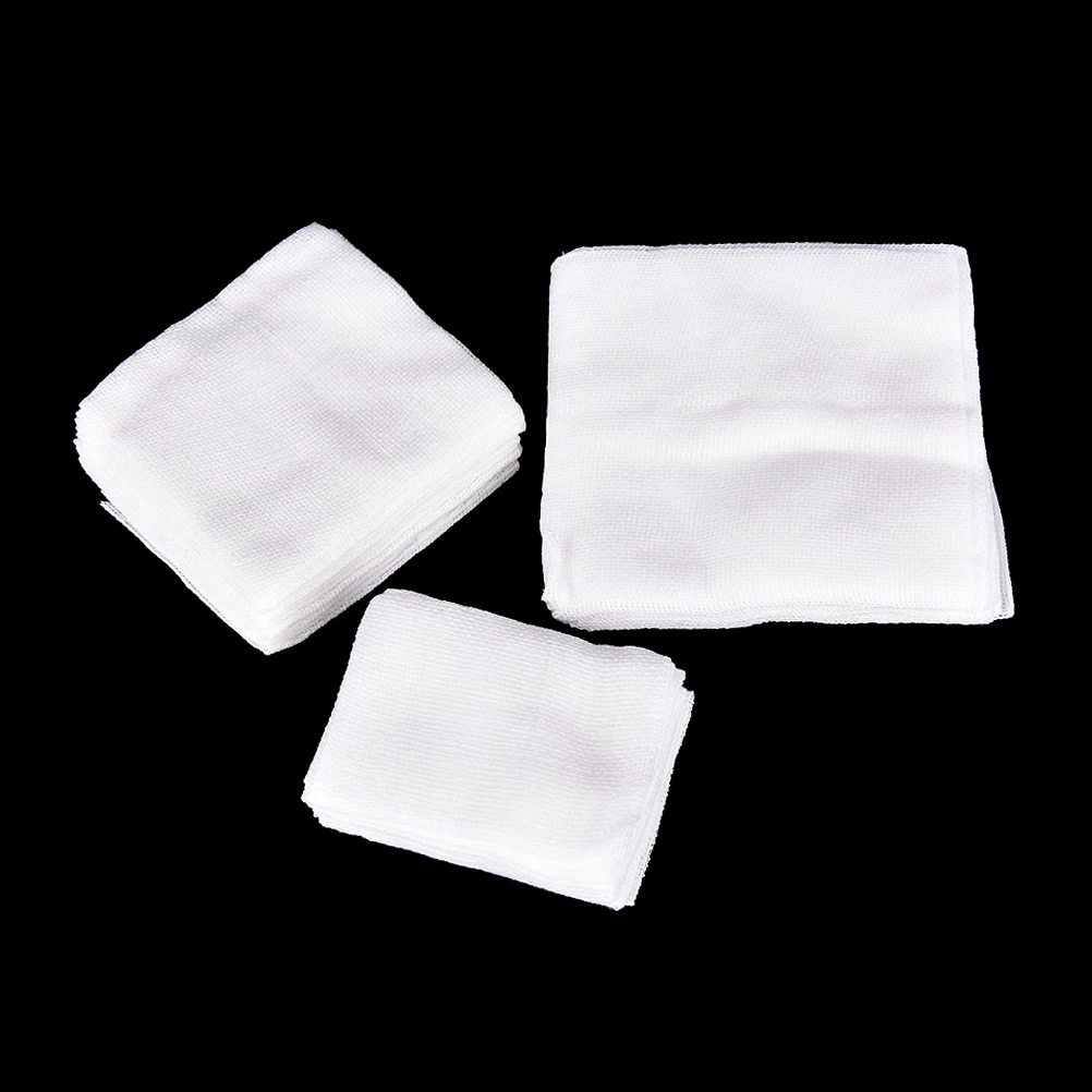 10pcs/lot 3 Sizes Breathable Medical Absorbent Gauze Pads Hemostasis