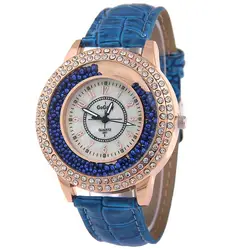 Роскошные брендовые кожаные кварцевые часы для женщин Дамская мода браслет наручные часы женский relogio feminino
