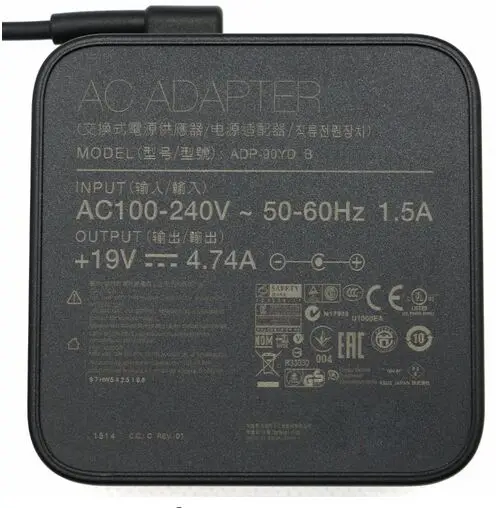 

19V 4.74A 90W ADP-90YD B ADP-90CD DB EXA1202YH PA-1900-34 AC Adapter Power Supply for Asus K53 K53B K53BY K53E Notebook