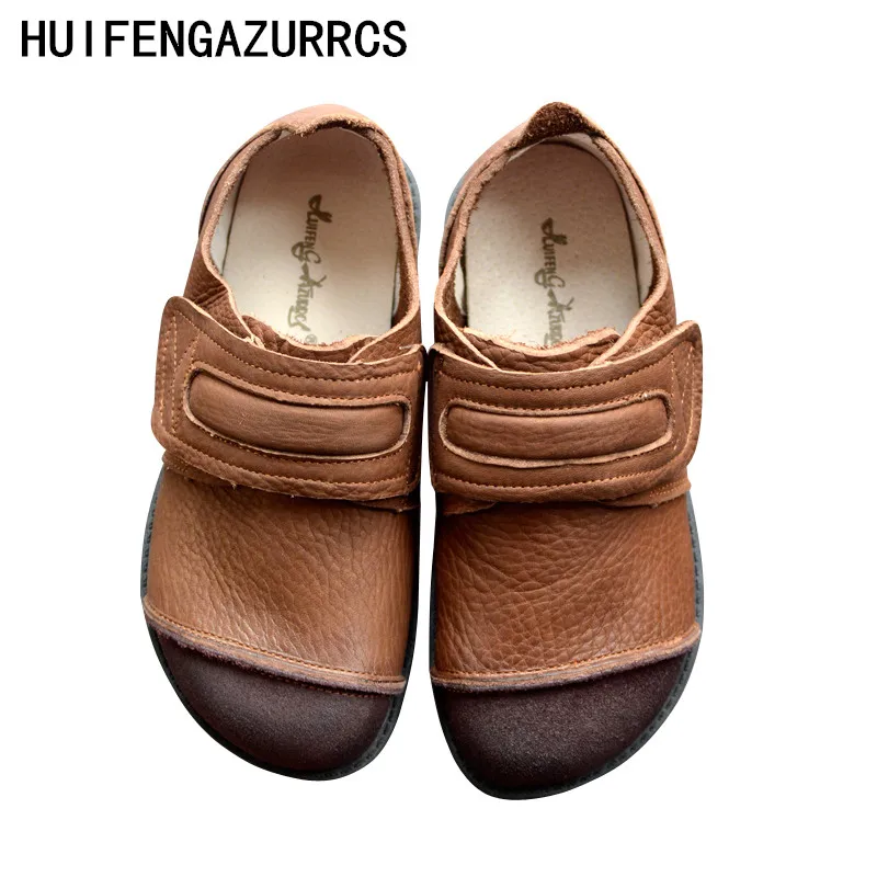 HUIFENGAZURRCS-Literary&Art Retro Spring Single Shoes, Leather Soft-soled Buddhist Shoes,real leather Leisure Flat-soled Shoes HUIFENGAZURRCS-Literary&Art Retro Spring Single Shoes, Leather Soft-soled Buddhist Shoes,real leather Leisure Flat-soled Shoes