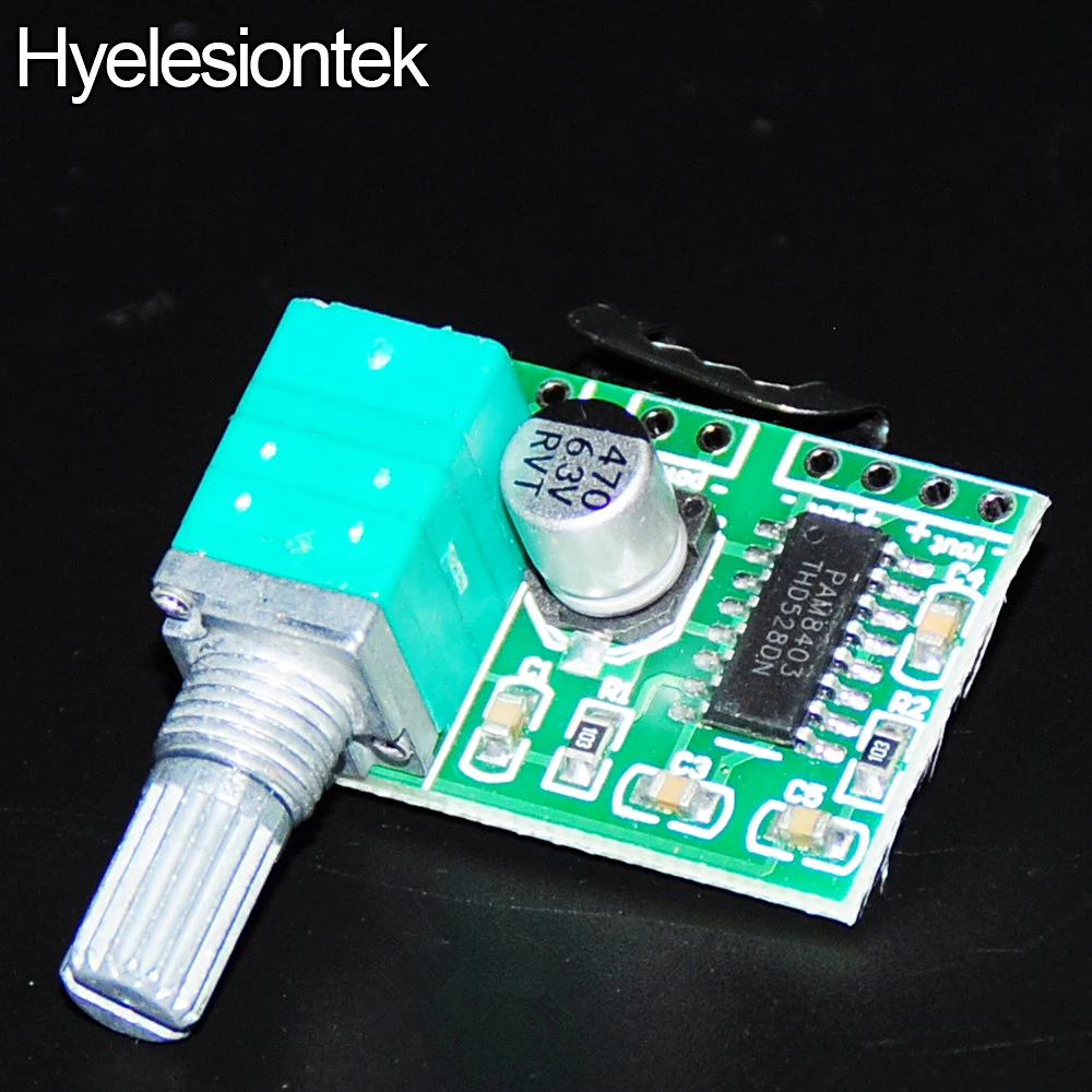 

1PCS PAM8403 5V 2 Channel Switch Audio Amplifier Board Potentiometer USB Power Amplificador Module Panel 2X3W Volume Control Kit