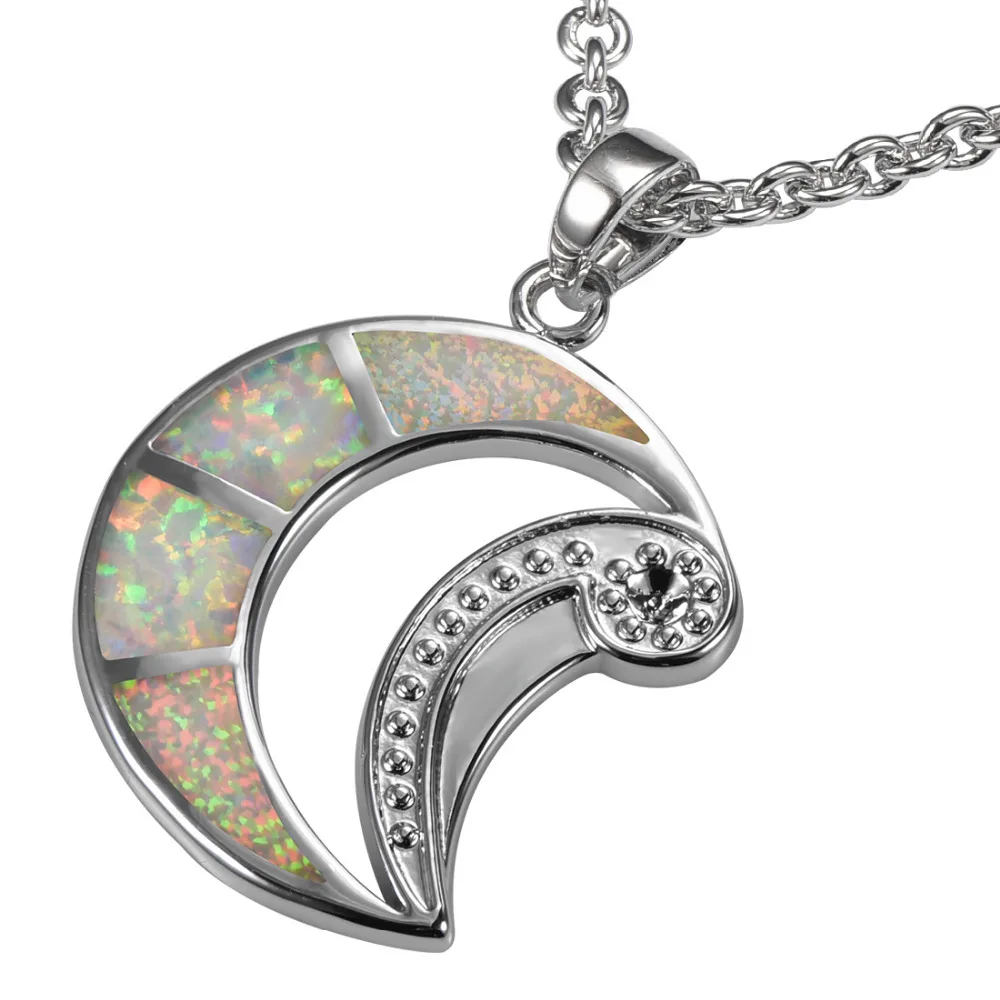 

White Fire Opal 925 Sterling Silver Pendant P264