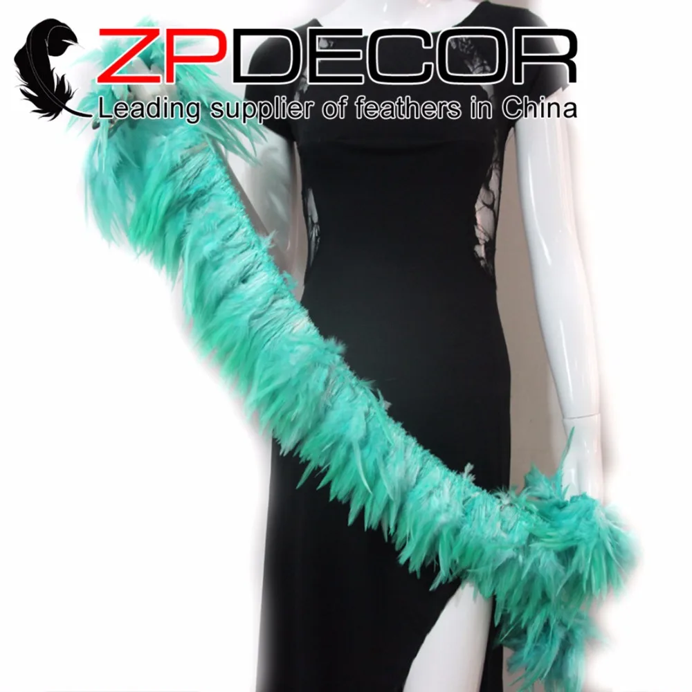 ZPDECOR 700-800 pcs/bundle 4-6 Inch Bright Aqua Green Rooster Saddle Feathers Strung For Special Performances and Wedding Decor | Дом и сад