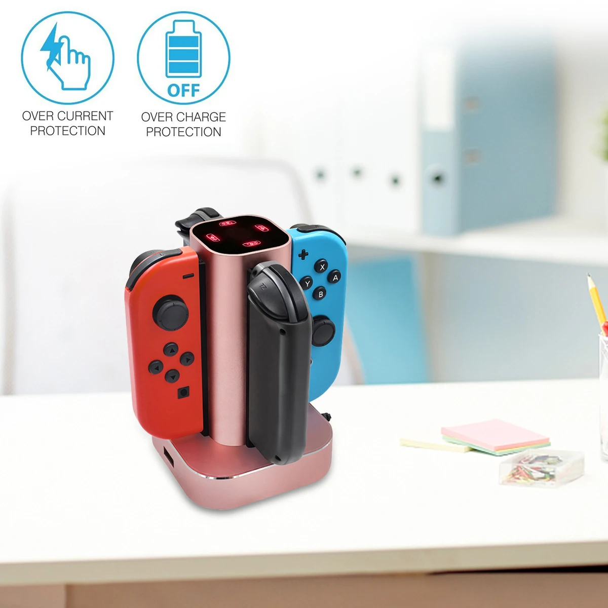 SOONHUA 4 в 1 USB ручка зарядная док-станция ручка контроллер геймпад светодиодный зарядное устройство подставка держатель для nyd переключатель NS Joy-Con