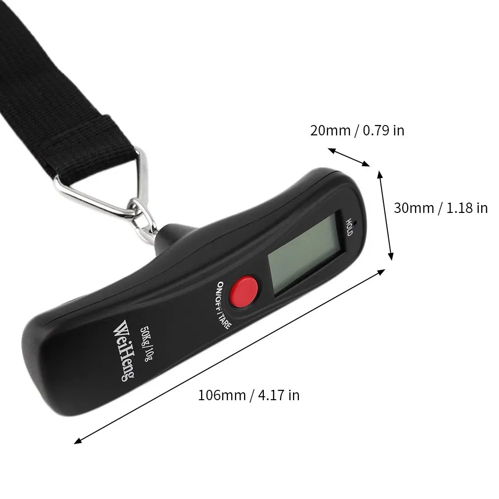 Мини-весы Портативный 50 кг до 10g ЖК-дисплей Цифровой Висячие весы прочный электронный весовой баланс с пояс в полоску