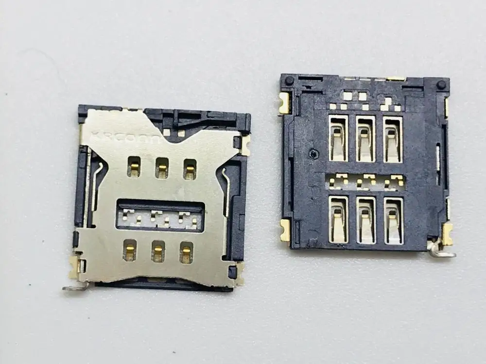 

4 5 6 6s 7 8 Panel Tablet Smartphone 6PIN Push-pull Patch Type Micro SIM Card Slot Tray Holder Reader Connector Motherboard FPC