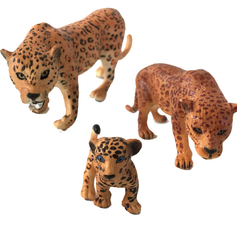 ZXZ Plastic Jungle Wild Animals Toy Figures Jaguar for Children With