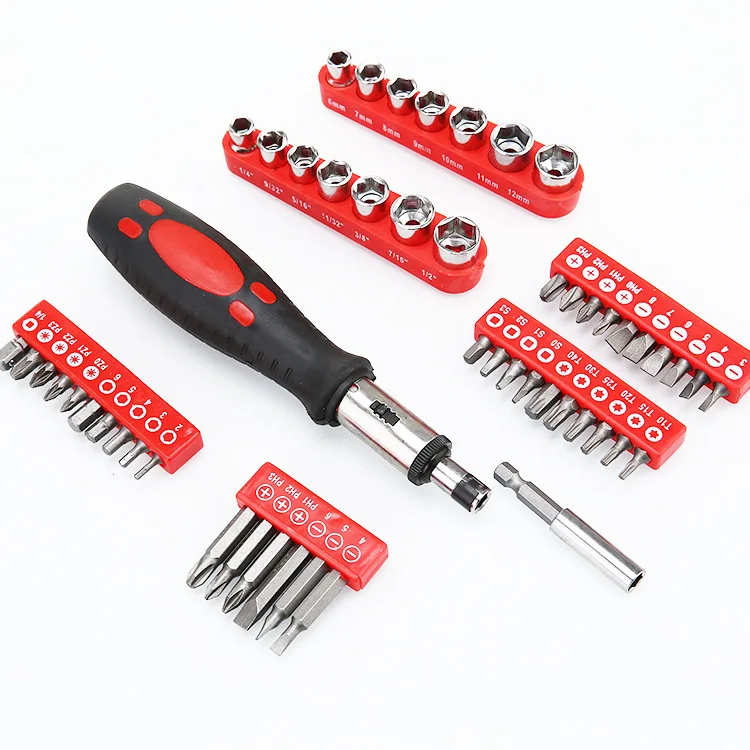 Chave de Fenda Ferramentas de Hardware 51 em 1 Kit de Acessórios de Perfuração Multifunções Torx Conjunto Sockets Bit ph