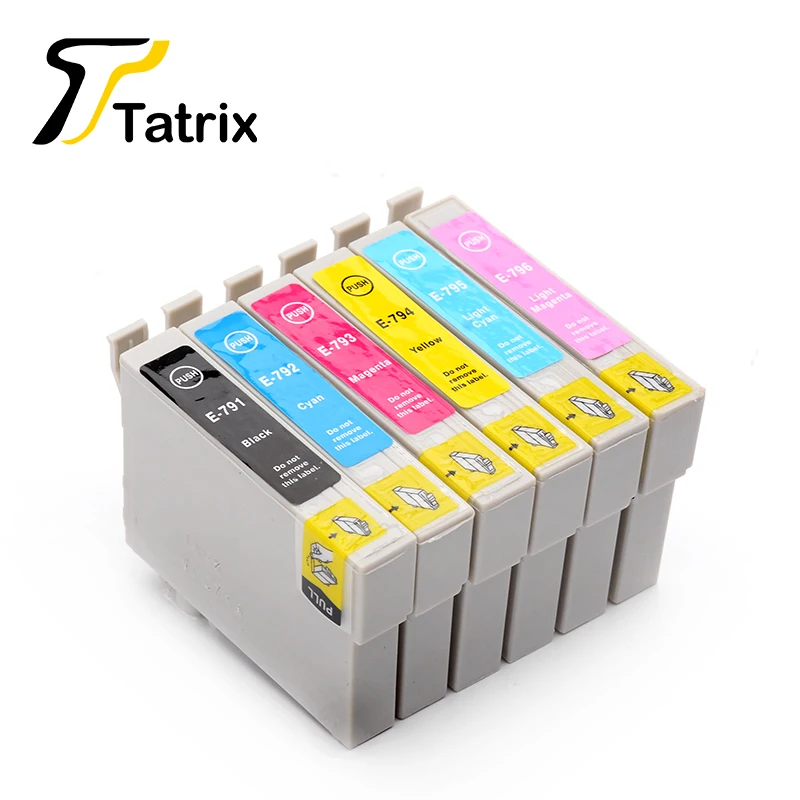 Tatrix для T0791 T0792 T0793 T0794 T0795 T0796 совместимый картридж с чернилами для принтера Epson Stylus Photo 1400 1500W P50 ремесленника 1430 810FW