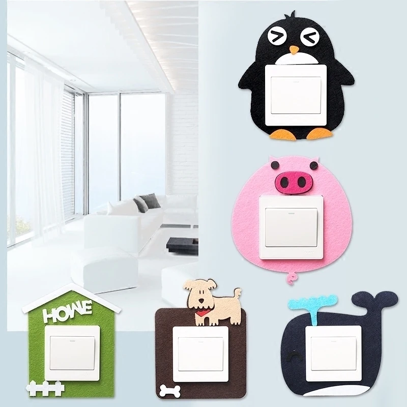 1 مجموعة لطيف الحيوان التبديل ملصقات ملصقات جدار غرفة نوم أطفال غرفة المنزل الديكور ، شحن مجاني.