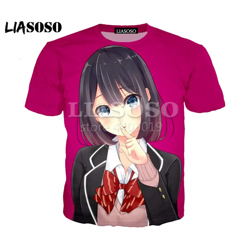 Liasoso 2018 Summer New 3d Color Printing Cute Anime Loli Women Men T Shirt Casusl Fashion Summer Round Neck Short Sleeve Se1123 Aliexpress