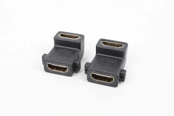 

Dinto 1.4V 90 Degree Up Angle HDMI Female to Female F/F with Screw holes Extension Adapter Connector For the Wall Panel HDTV