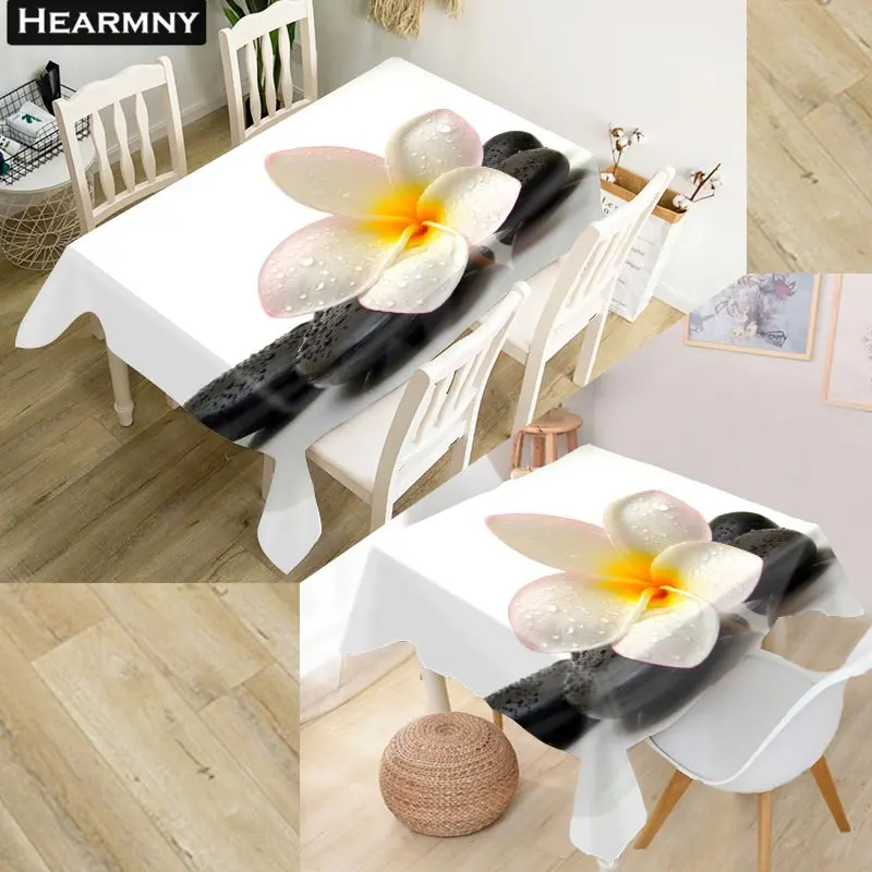 Скатерть HEARMNY Plumeria с цветами 3D ткань Оксфорд квадратная/прямоугольная