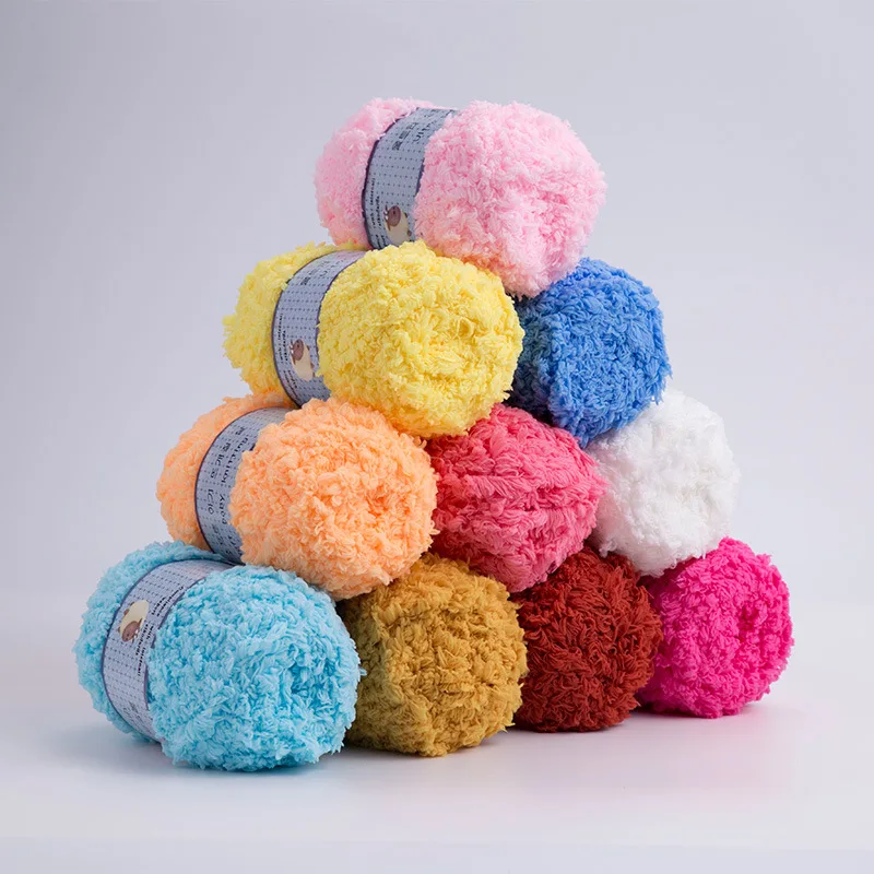 

50g/ball Woolen Thick Coral Velvet Yarn Soft Baby Yarn Hand Knitting Cashmere Yarn Crochet Thread Infant Blanket Sweater AC005