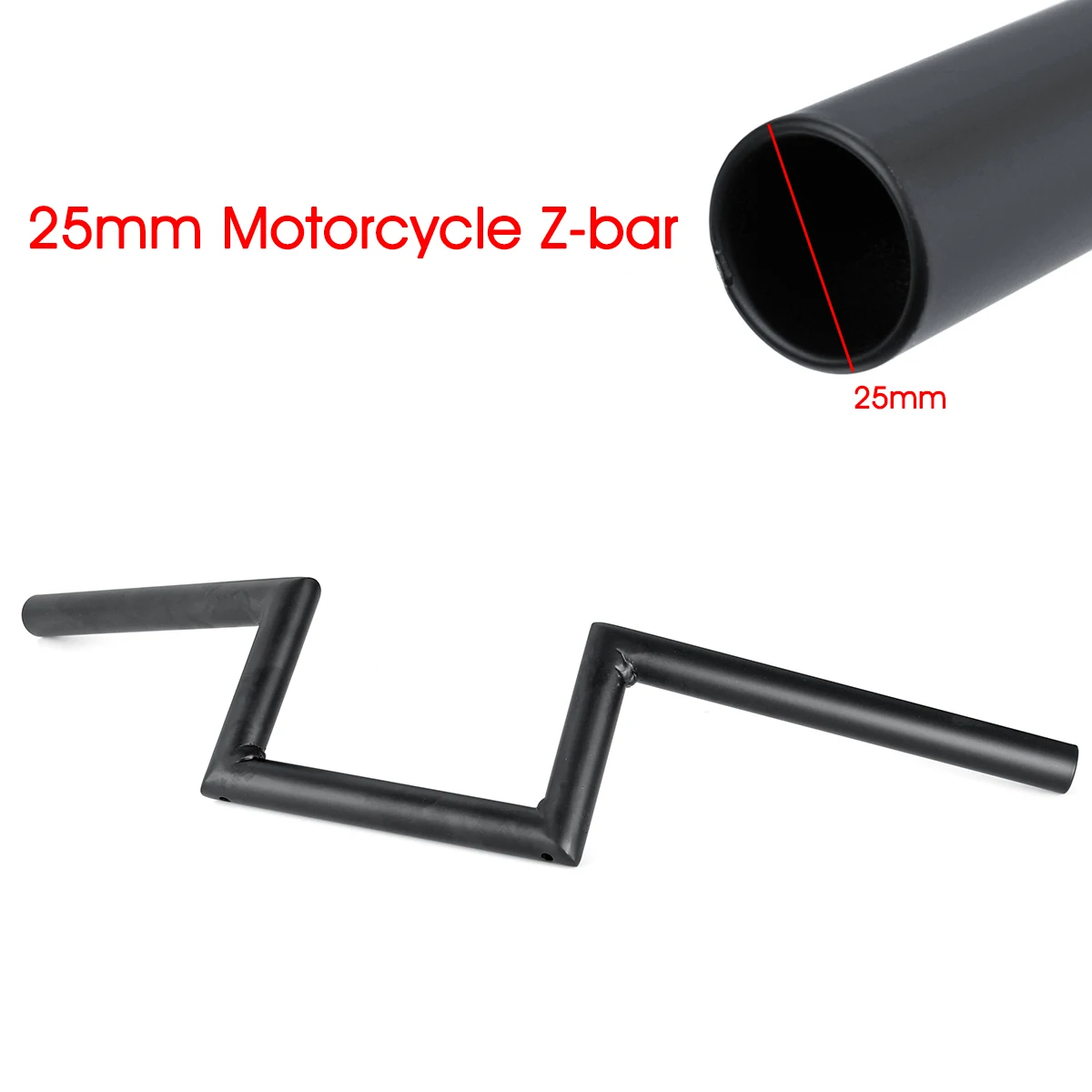 Универсальный 25 мм " руль мотоцикла Z ручка бар для Suzuki Street Road Cruiser для Harley/Honda/Yamaha/Kawasaki - Цвет: Черный
