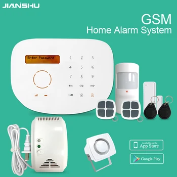 

433MHZ Home Security GSM Alarm System Touch Keypad LCD Screen GSM SMS Intrude Alarm System Security APP control smart GSM Alarm