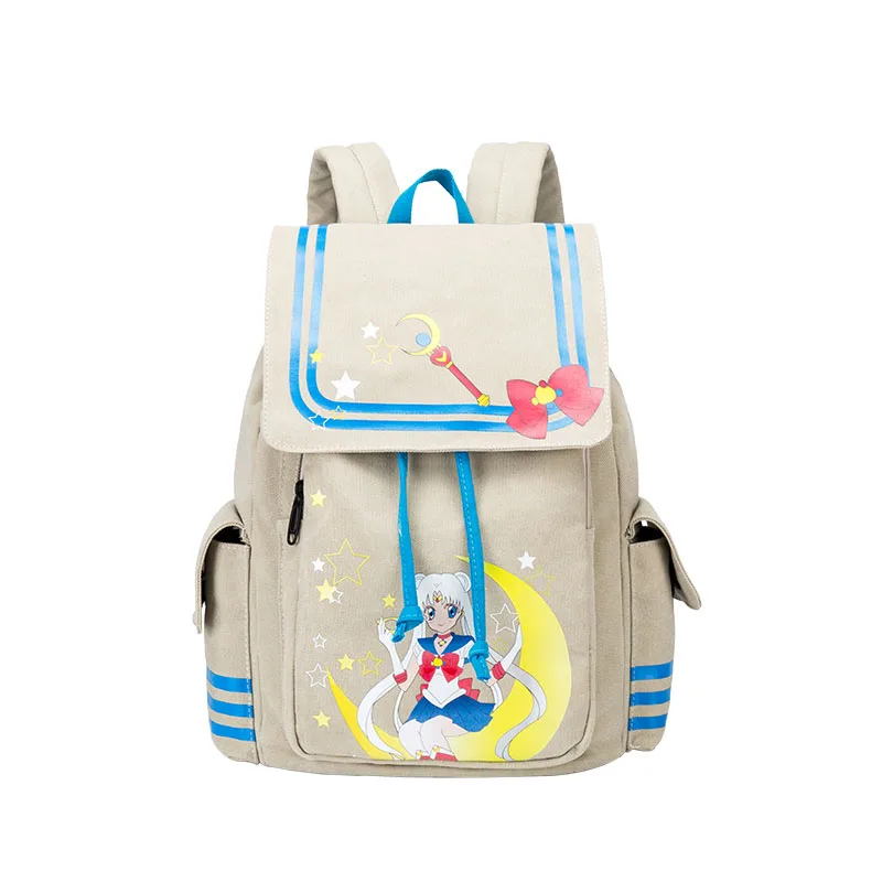 

Sailor Moon anime canvas backpack bag High Quality Youth Backpacks for Teenage Girls Boys School Shoulder Bag Bagpack mochila