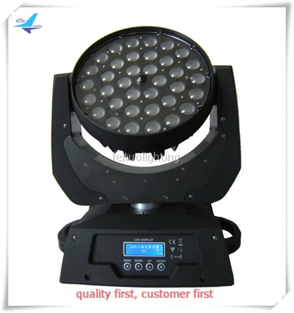 Бесплатная доставка светодиодные световые эффекты 36x10 Вт lyre wash rgbw 4 в 1 dmx moving head led