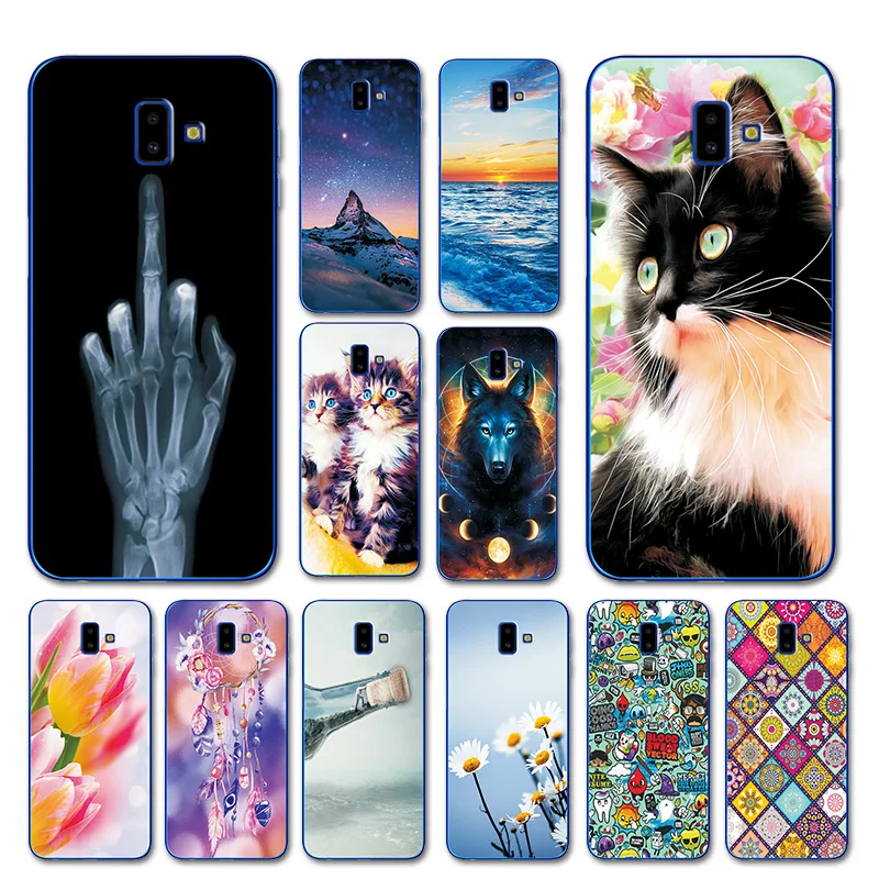 

Beautiful Printing Fundas For Samsung J4 J6 Plus 2018 SM-J610F Cases Cover Love Heart Phone Shell For Samsung J4 J6 J8 2018 Bags