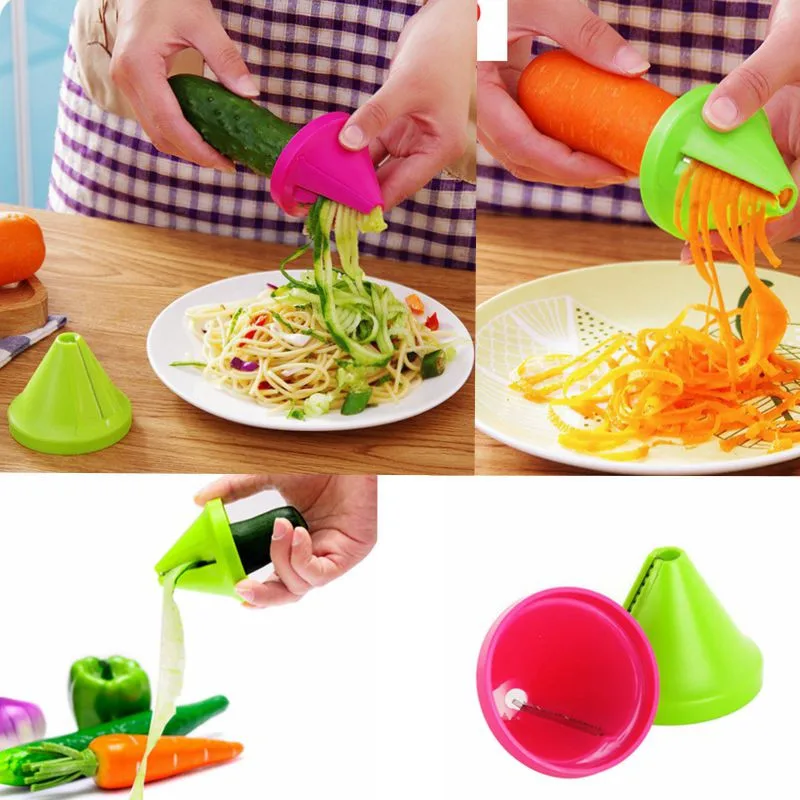 Kitchen Funnel Model Spiral Slicer Vegetable Shred Carrot Radish Cutter W625