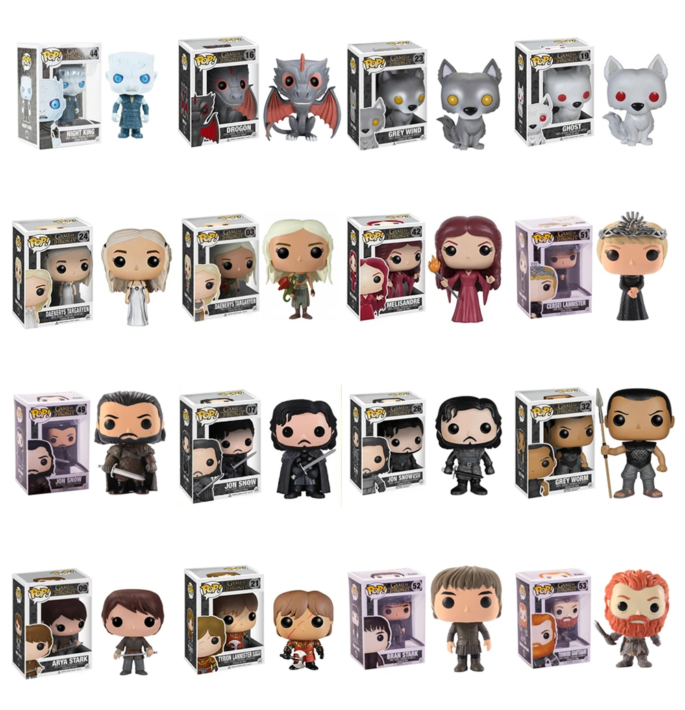 

FUNKO POP Game of Thrones Night's King Jon Snow Daenerys Targaryen Drogon Action Figure Collectible Model Christmas Toys