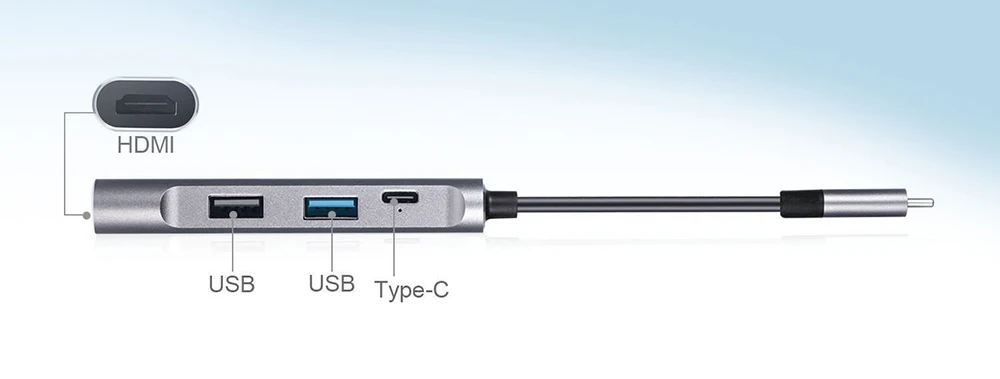 4 в 1 концентратор USB type C Hdmi 4K USB C концентратор к HDMI адаптер для Mac book Pro type C концентратор для huawei P20 mate 20 Pro 3,1 концентратор