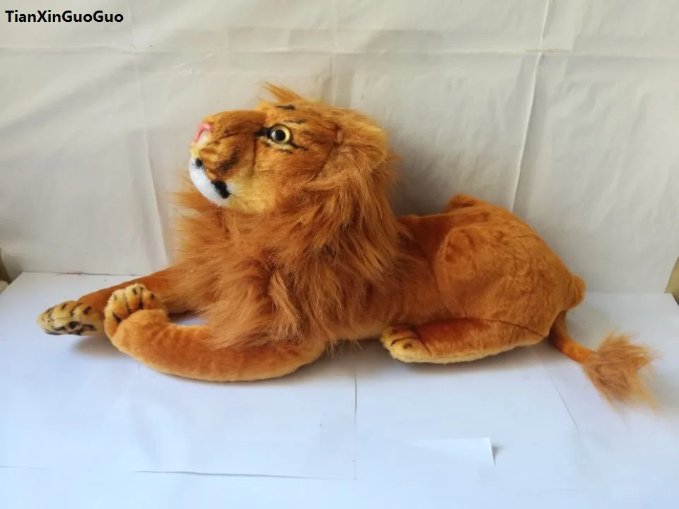 large 55cm simulation lion plush toy prone lion doll pillow toy birthday gift w1580 large 55cm simulation lion plush toy prone lion doll pillow toy birthday gift w1580
