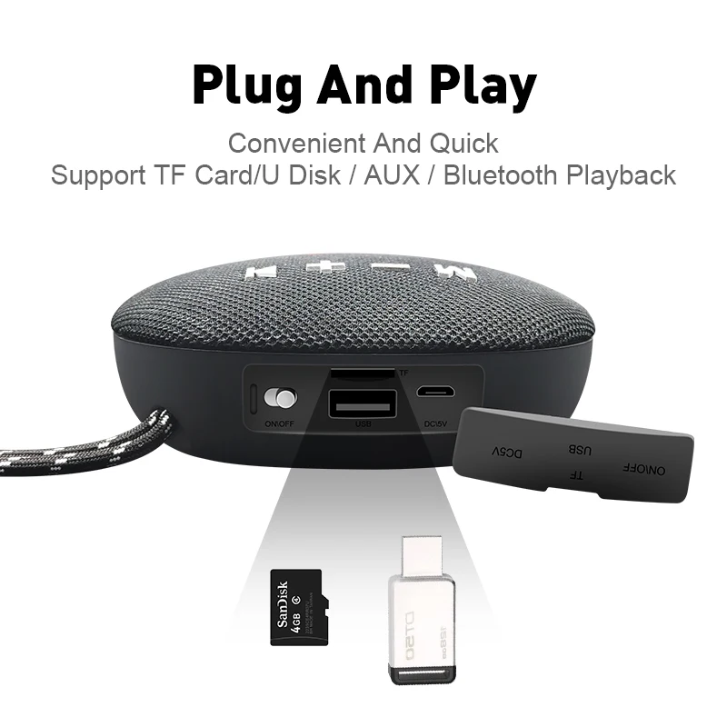 M & J портативная Водонепроницаемая bluetooth колонка уличный велосипедный сабвуфер