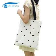 Hylhexyr Для женщин сумка модное; с узором в горошек школьные холщовые сумки на молнии повседневные пакет из ткани, для покупок, путешествий, сумка для девочек