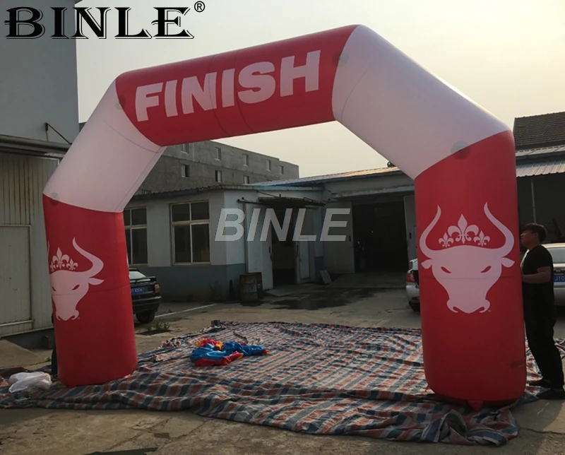 2018 new completed red cheap inflatable finished line arch with factory lower price photo