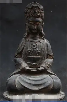 

Old Chinese Buddhism Bronze Seat Kwan-yin Guan Yin Goddess Bodhisattva Statue