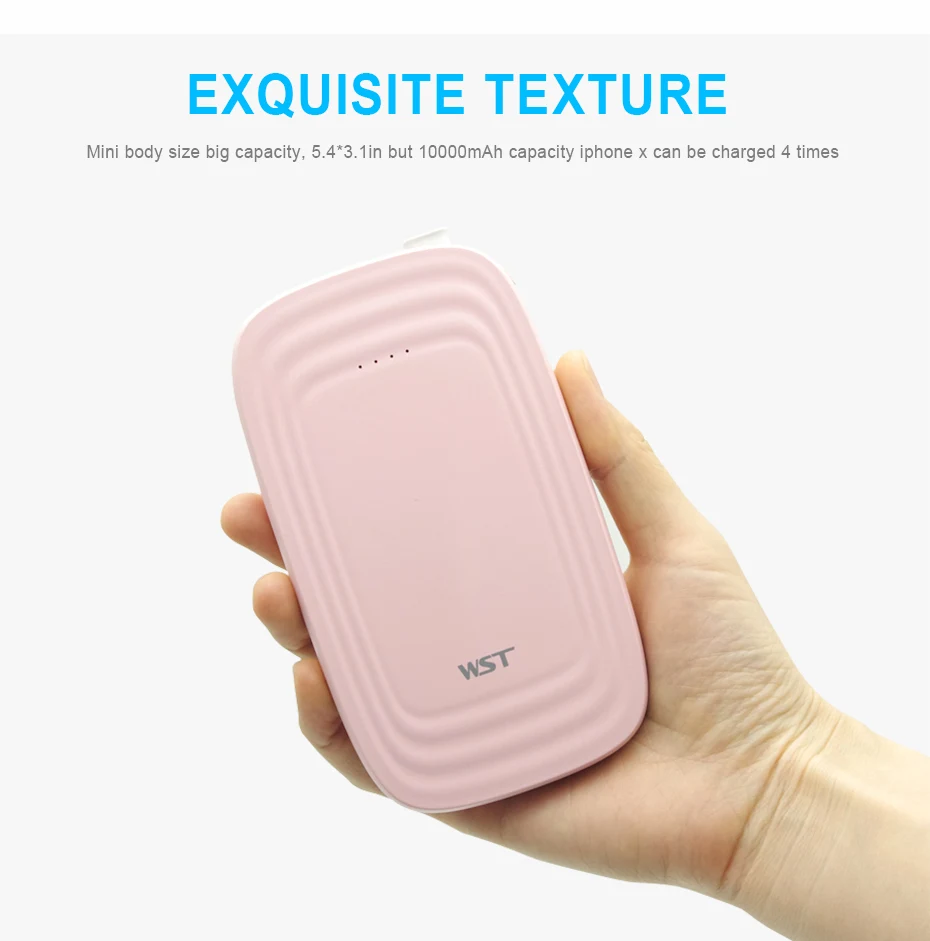 WST 10000mAh Portable Mobile External Battery LED Powerbank Battery Pack Power Bank For Xiaomi Samsung Phone Poverbank Charger (14)