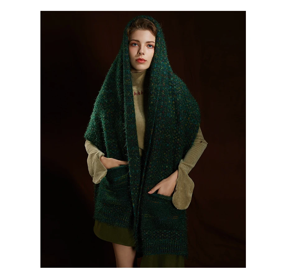 Fashion Cashmere Scarves Winter Wool Knitting Scarf Warm Women Shawls And Wraps Autumn Scarf Large Shawl Size200cm45cm (13)