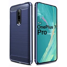 Mnycxen Silicone Case For OnePlus 7 Pro Covers Coque For One Plus 7Pro Pro7 Cover Protection Fundas Fiber Carbon oneplus7pro