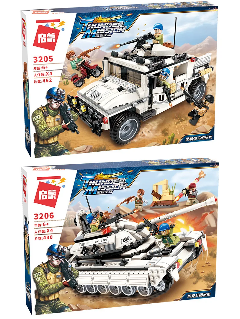 Billige 3205 452 stücke, Kraft Donner Mission Hummer Counterattach Bausteine Kinder Spielzeug Für Kinder Legoings Militär
