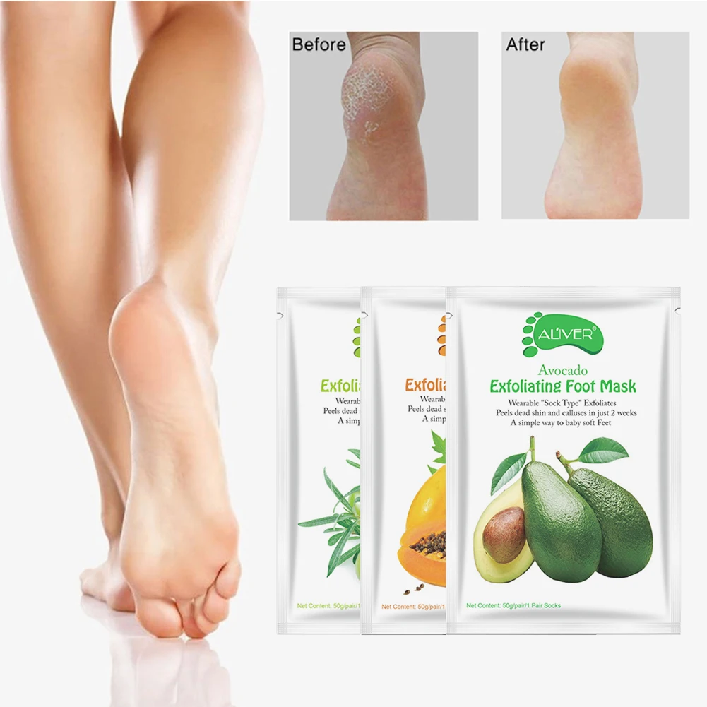 

2pcs/Pair Papaya Foot Skin Care Mask Removing Dead Skin Exfoliating Whitening Moisturizing Mask for Tender Foot Skin Care TSLM2