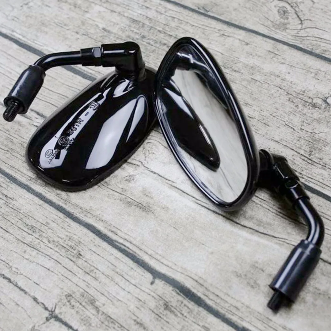 2pcs/set Black 10mm ABS Motorcycle Rearview Side Mirror fit Harley Scooter GV250