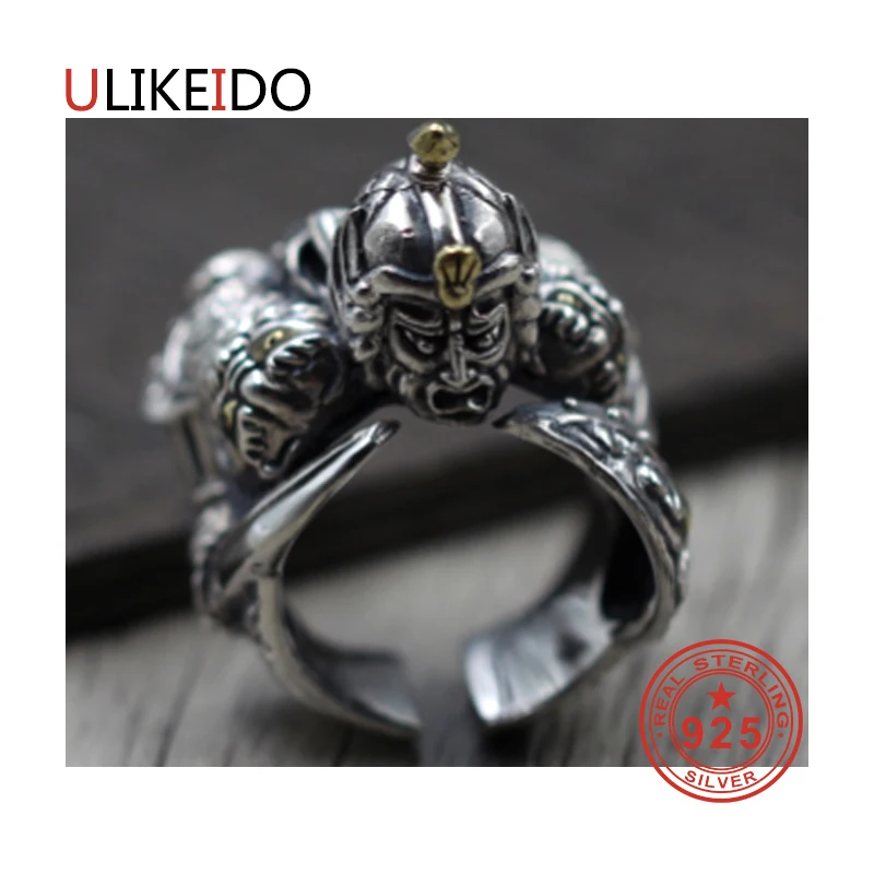 

100% Pure 925 Sterling Silver Jewelry Rings Adjust Vintage Mens Signet Ring For Women Special Christmas Gift 980