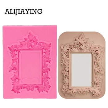 

M1019 1Pcs DIY frame Silicone Cupcake Baking Mold Fondant Cake Decorating Tools Candy Chocolate Clay Molds